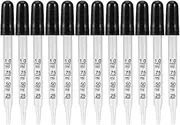 iplusmile 12pcs Curved Glass Pipette with Scale Line Laboratory Dropper for Precise Liquid Measurement Easy to Clean for Chemistry and Microbiology Applications