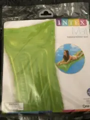 Intex Mat Transparent Mat 72"x27" New in Package Float Pool Lounge Green