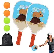 Hole Ball Paddle Set, Hole Ball Competition Kit for Beginners, Court Sports Paddle Set, Hole Ball Game Paddles, Large Racket Area Sports Accessories for Courts, Venues, Social Events