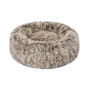 Pet Bed Dog Cat Calming Bed Sleeping Comfy Cave Washable - Brown