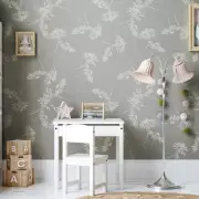 Falling Flower Pattern Stencil, Nursery Floral Wall Painting Stencil, Botanical
