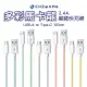 (兩入組)SHOWHAN 馬卡龍編織 2.4A 快充線 1M(USB-A to Type-C)粉色