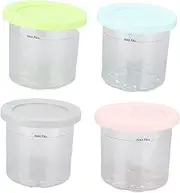 NDNCZDHC 600ml Ice Cream Storage Containers for Freezer 4PCS Freezer Containers Ice Cream Cans for Yogurt Frozen Desserts