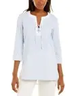 Southern Tide Womens Hailey Performance Seersucker Tunic Top Blue SZ XS New $128