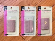 Lot of 3 - Dritz Soft Bra-Back Extender 2-1/4"-Tan 3 Hooks, 56616-25