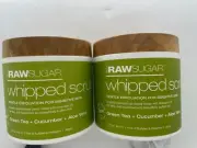 RawSugar Whipped Scrub Polish Green Tea + Cucumber + Aloe Vera 2 x 15 oz.