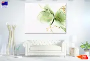 Green White & Gold Abstract Art Wall Canvas Home Decor Australian Made Quality