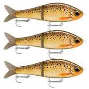 3x Rapala Super Shadow Rap Glide 11cm Jointed Swimbait Lures - Live Brown Trout