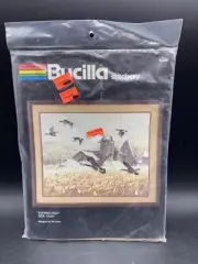 Vintage Bucilla 40009 "Evening Feed" Geese Barn Silo Jim Killen Embroidery Kit