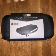 Tech Matte Carrying Case For Nintendo Switch Lite. Black, Brand New!