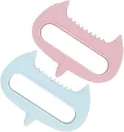 GOOHOCHY 2Pcs Portable Silicone Scalp Scrubber Ergonomic Hair Brush for Use Lightweight Design for Home Travel Salon