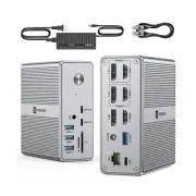 TobenONE DisplayLink Docking Station Triple Monitor with 120W Power Adapter, ...