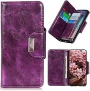 [YBROY] Case for Motorola Edge 30 Neo, Magnetic Flip Leather Premium Wallet Phone Case, with Card Slot and Folding Stand, Case Cover for Motorola Edge 30 Neo.(Purple)