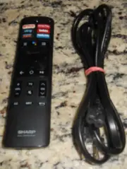 BUNDLE ORIGINAL SHARP ERF3A69S SMART TV REMOTE CONTROL POWER CORD PLUG AUTHENTIC