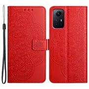 For Xiaomi Redmi Note 12S 4G Case Flower Pattern Wallet Style Phone Cover