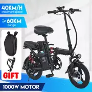 1000W Foldable Electric Bike 40KM/H Protable Commuter Travel Bicycle E-Bike