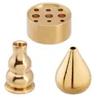 3Pcs Brass Incense for Coil Censer Gourd Cone Holder Stand Catc