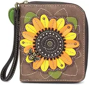 [CHALA] Zip-Around Wallet - Sunflower - Brown