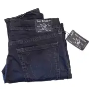 NWT True Religion Men’s Jeans GENO Relaxed Slim In Black Size: 40 x 34