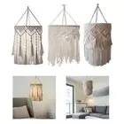 Macrame Lamp Shade Bohemian Hanging Pendant Knitting Decorative Ceiling Light