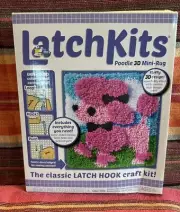 Mini Kahootz Latch Kit Rug Craft Kit Poodle 12” x 11” Ages 6 and Up NWB