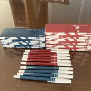 Askl cap type rubber ballpoint pen, oil-based 0.5, blue, red, 61 sticks, Zebra m