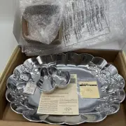 Lenox Orchard In Bloom Metal Chip And Dip Tray Set With Original Box
