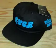 MENS RVCA BLACK SNAPBACK CAP ADJUSTABLE HAT ONE SIZE