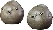 Creativity Purple Clay Tea Pet Pufferfish Statue Ornaments Handmade Tea Figurine Crafts Chinese Tea Set Decoration Gifts