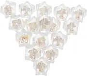 HOMSFOU 16pcs Silicone Earring Backs Flat Locking Anti-Slip Ear Stud Stoppers for Women Star Design Earring Findings