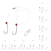 10pcs Baitholder Hook Nylon Line Rigs for Porgy Snapper Croaker Sea Trout Tautog