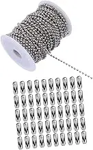 IWOWHERO Ball Chain Necklace Diy Stainless Steel Pull Chain Extension for Jewelry Making