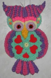 Hand Crocheted Owl Handmade Dreamful Owl Pot Holder Wall Decoration