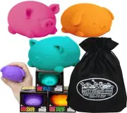 Schylling Nee Doh Cool Cats, Dig' It Pig & Funky Pup - 3 Pack (Asst Colors)