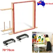 70x70cm Tufting Frame Rug Punch Needle Frame Wooden Carpet Making Clamp Frame AU