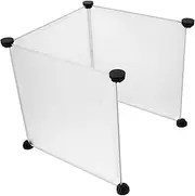 3pcs Litter Box Privacy Cover Indoor for Cat Litter Tray Privacy Screen Covers Hooded Protectors Catcher Guards Sides Enclosure Sided High Wee Resin White