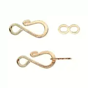 20 Sets COPPER 12.5x8.5mm Hook and Eye Beading Clasps Connectors Bead Findings