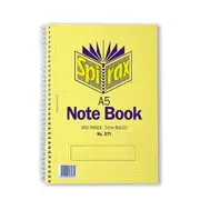Spirax 571 Notebook A5 300 Page Sidebound Pack Of 5