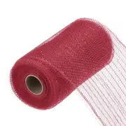 6 Inch Glitter Poly Burlap Mesh for Wreath Ribbon 10 Yard Burgundy