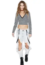 [Mink Pink] Sleepless V-Neck Crop Top