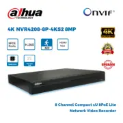 Dahua 8 Channel 8PoE, H.265 Genuine Lite NVR 4K NVR4208-8P-4KS2