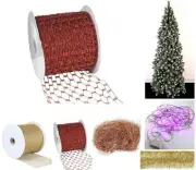 Tape Net Red Laminated CM.10H Mt.45,5 For Trees And Nativity Christmas NA0131