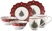 Villeroy & Boch 6-Piece Toy's Delight Breakfast Set for 2, Red
