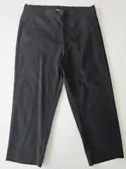 Autograph Ladies 3/4 Crop Linen Super Stretch Crop Pants size 16 Colour Black