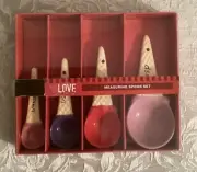 Let It Be Love (4) Piece Ice Cream Cone Measuring Spoon Set - NEW
