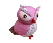 Stuffed Animal Soft Toy Pink Floral Owl 25x25x15 cm