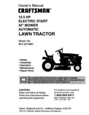 Owner’s Manual Sears Craftsman 15.5 HP Lawn Tractor 42” Mower- Model 917.271061