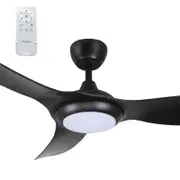 Windora Vanta 52" Modern DC Ceiling Fan with 3CCT LED Dimmable Light – Black
