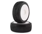Matrix Tires MTXGLNEBSS Nebula 1/8 Pre-Mounted Buggy Tires (White) (2) (Super So