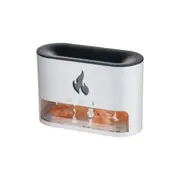 White Ultrasonic Air Humidifier Fragrance Oil Aroma Diffuser LED Light Nightlight Flame Volcano